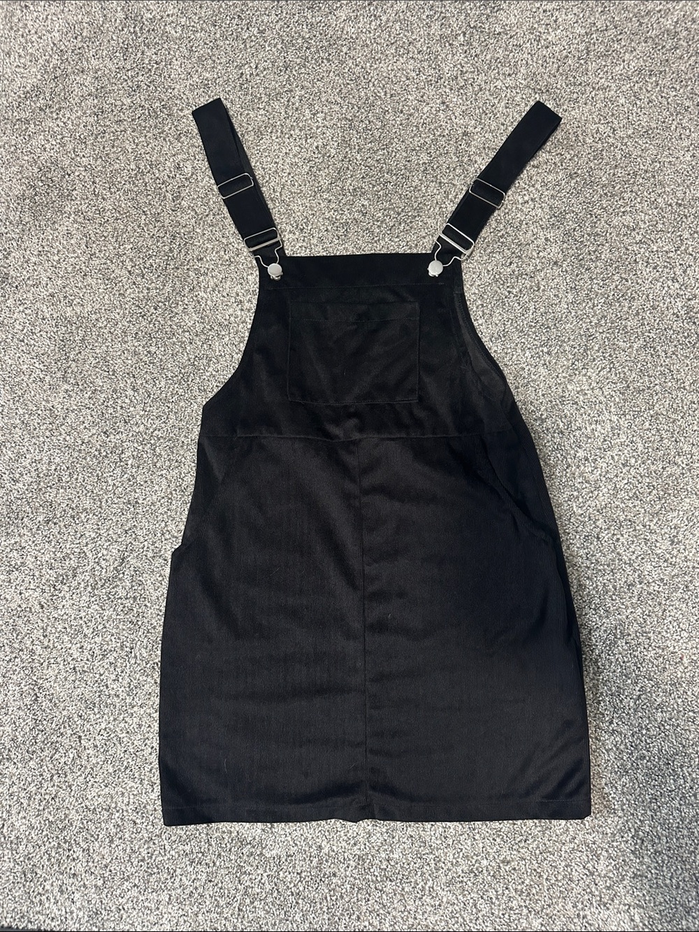 Black Corduroy Pinafore Dress